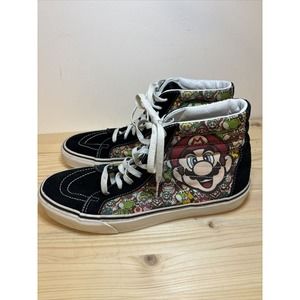 Vans‎ Nintendo Super Mario Game Over Sk8 Hi Top Shoes Sneakers Mens 10.5 EUC H10
